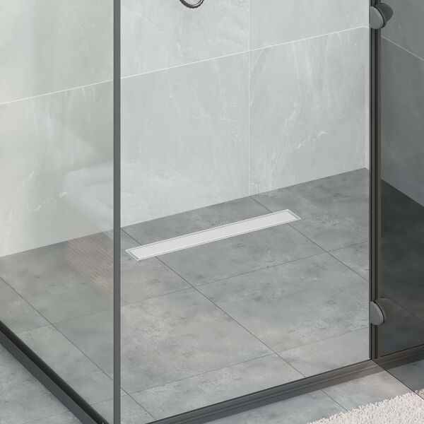 vidaXL 2 en 1 Drain de Douche Argent&eacute; 60 cm Acier Inox 304