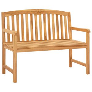 vidaXL Banc en Bois Sculpt&eacute; en Rose 114 x 60,5 x 95 cm