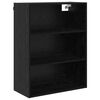 vidaXL Haut Armoire Ch&ecirc;ne noir 69,5 x 34 x 180 cm Bois d'ing&eacute;nierie