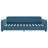 vidaXL Lit de jour avec matelas bleu 90x200 cm velours