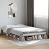 vidaXL Cadre de lit sans matelas sonoma gris 120x190 cm