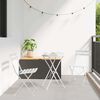 vidaXL Chaise de jardin pliante 2 pcs Blanc 42 x 46 x 82cm M&eacute;tal