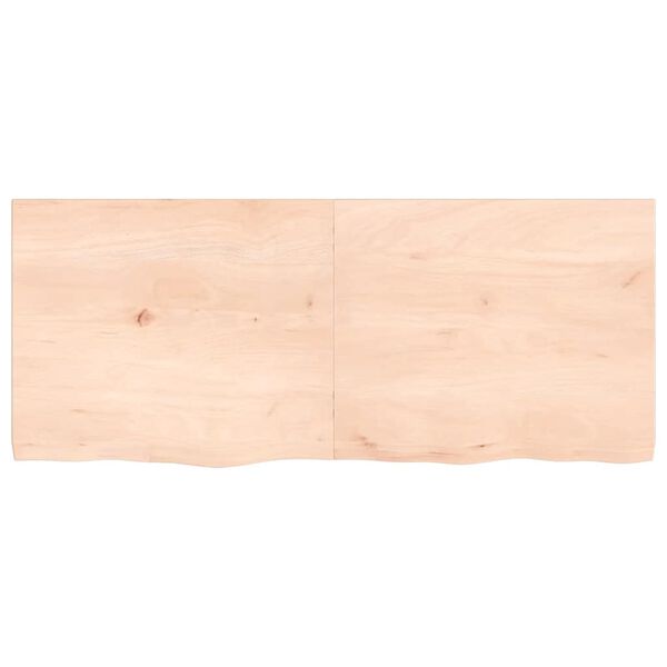 vidaXL Dessus de table 120x50x(2-4) cm bois de ch&ecirc;ne massif non trait&eacute;