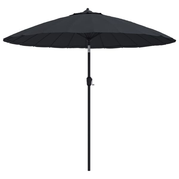 vidaXL Parasol d'extérieur avec mât en aluminium 270 cm noir