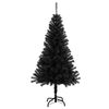 vidaXL Sapin de Noël avec 150 LED avec support Noir 150 cm PVC