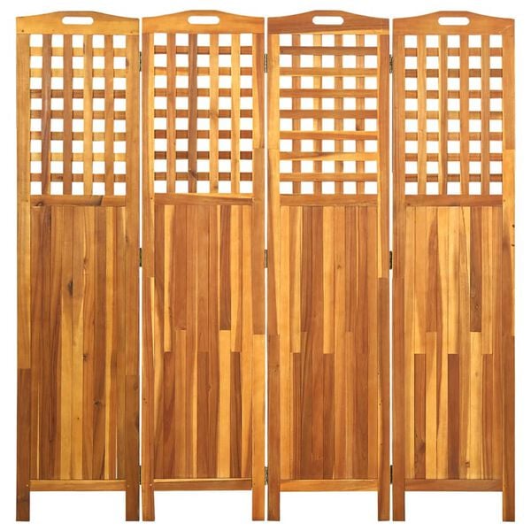 vidaXL Cloison de s&eacute;paration 4 panneaux 161x2x170 cm Bois d'acacia