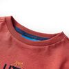 T-shirt enfants &agrave; manches longues rouge br&ucirc;l&eacute; 140