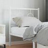vidaXL T&ecirc;te de lit de remplacement m&eacute;tal blanc 80 cm