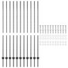 vidaXL Poteau de cl&ocirc;ture. 11 pcs Gris 160 cm Acier