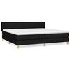 vidaXL Sommier &agrave; lattes de lit avec matelas Noir 200x200 cm Tissu
