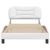 vidaXL Cadre de lit sans matelas Hvar blanc 100x203 cm similicuir