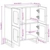 vidaXL Buffet avec porte Marron 60 x 33 x 75 cm Bois de mangue massif