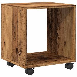 vidaXL Armoire &agrave; roulettes vieux bois 37x33x42,5 cm bois d'ing&eacute;nierie