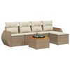 vidaXL Salon de jardin avec coussins 6 pcs beige r&eacute;sine tress&eacute;e