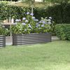 vidaXL Lit sur&eacute;lev&eacute; de jardin Acier galvanis&eacute; 152x40x36 cm gris
