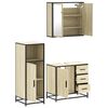 vidaXL Ensemble de meubles de salle de bain 3 pcs ch&ecirc;ne sonoma