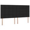 vidaXL Lit avec rangement et matelas Noir 200 x 200 cm Polyester