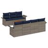 vidaXL Ensemble de canap&eacute; de jardin 8 pc Gris polyrotin