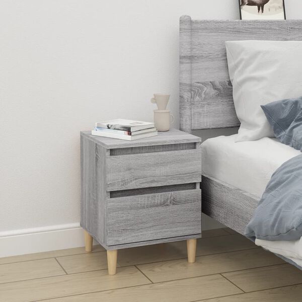 vidaXL Table de chevet Sonoma gris 40x35x50 cm