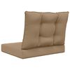vidaXL Coussin de canap&eacute; d'ext&eacute;rieur 2 pcs Taupe Polyester