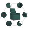 vidaXL Fauteuil inclinable &eacute;lectrique Vert fonc&eacute; Tissu