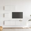 vidaXL Ensemble de meubles TV 4 pcs Blanc Bois d'ingénierie