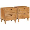 vidaXL Cabinet de chevet 2 pcs Marron Clair 40 x 33 x 46 cm