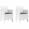 vidaXL Chaise de jardin 2 pc Blanc Polypropyl&egrave;ne