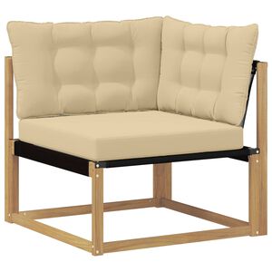 vidaXL Canap&eacute; d'angle ext&eacute;rieur Bois d'Acacia Massif Blanc