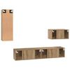 vidaXL Meuble TV mural 4 pcs Ch&ecirc;ne artisanal Bois d'ing&eacute;nierie