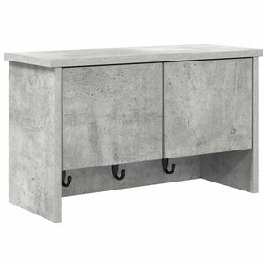 vidaXL Porte-manteau mural avec &eacute;tag&egrave;re Gris b&eacute;ton 50 x 20 x 30 cm
