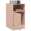 vidaXL Tables de chevet 2 pcs rose 34,5x39x62 cm acier