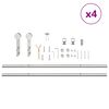 vidaXL Kit fixation porte coulissante 400 cm Acier inoxydable Argent&eacute;