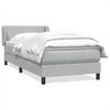 vidaXL Sommier &agrave; lattes de lit et matelas gris clair 100x220cm velours