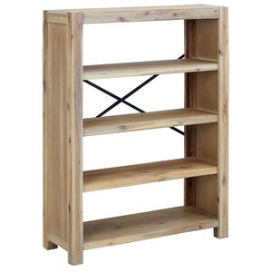 vidaXL Biblioth&egrave;que 4 niveaux 80x30x110 cm Bois solide d'acacia