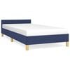 vidaXL Cadre de lit avec t&ecirc;te de lit sans matelas bleu 90x190 cm tissu