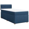 vidaXL Sommier &agrave; lattes de lit avec matelas Bleu 100x200 cm Tissu