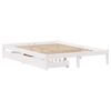 vidaXL Cadre de lit sans matelas blanc 120x190 cm bois de pin massif