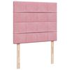 vidaXL Sommier &agrave; lattes de lit avec matelas Rose 120x200 cm Velours