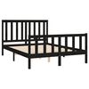 vidaXL Cadre de lit sans matelas noir 140x200 cm bois massif de pin