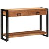 vidaXL Table console Marron 120 x 33 x 75 cm Bois d'Acacia Massif