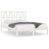 vidaXL Cadre de lit sans matelas blanc bois massif 140x190 cm