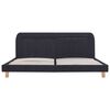 vidaXL Cadre de lit avec LED sans matelas gris foncé tissu 180x200 cm