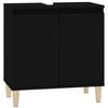 vidaXL Meuble d'&eacute;vier noir 58x33x60 cm bois d'ing&eacute;nierie