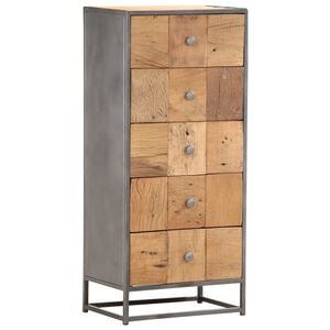 vidaXL Armoire &agrave; tiroirs 45 x 30 x 100 cm Bois de r&eacute;cup&eacute;ration massif