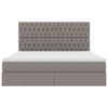 vidaXL Lit avec rangement et LED avec LED Taupe 160 x 200 cm Polyester
