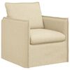 vidaXL Canap&eacute; 2 pcs Cr&egrave;me 196 x 82 x 85 cm tissu
