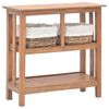 vidaXL Table console bois d'acajou massif 69x28x70 cm