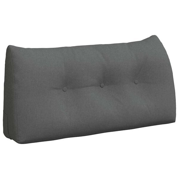 vidaXL Coussin de Dos Gris fonc&eacute; 100 x 24 x 50 cm tissu
