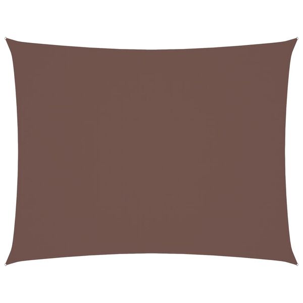 vidaXL Voile de parasol tissu oxford rectangulaire 6x8 m marron